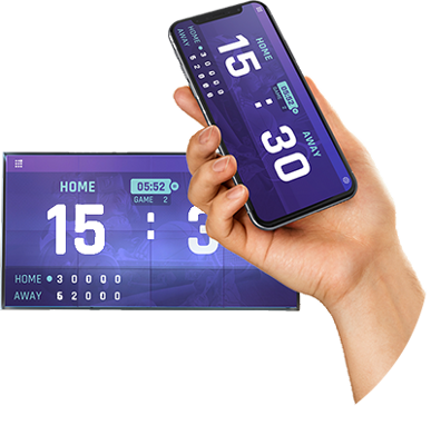   A simple low-cost scoreboard solution for sports venues and personal use 